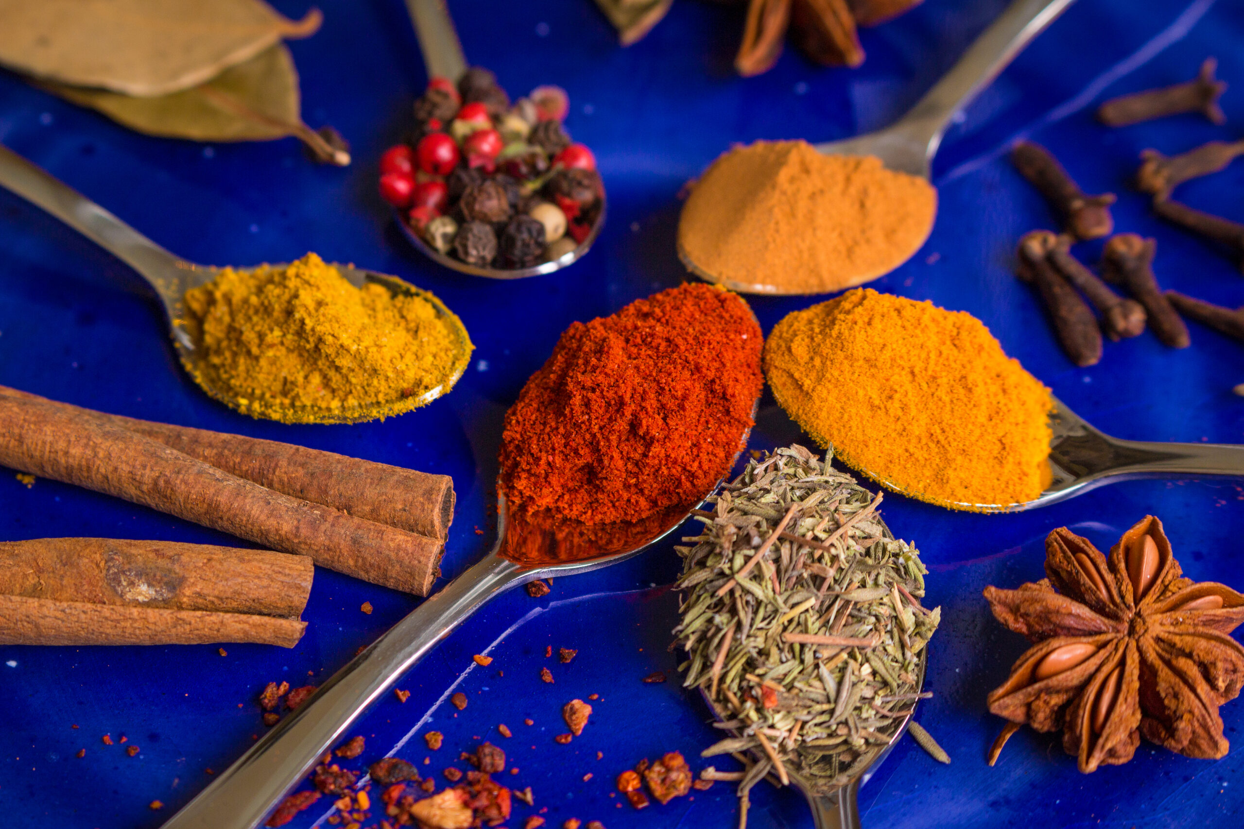 Different colorful spices